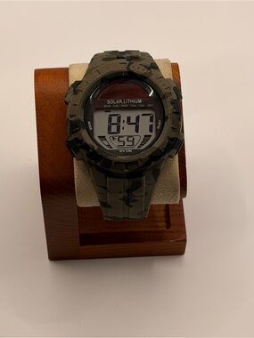 George Camouflage Mens Sport Watch Digital Solar Lithium WR 50M